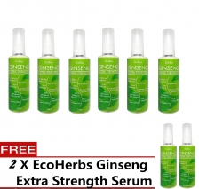 *Buy 6 FREE 2* EcoHerbs Ginseng Extra Strength Serum (Super Savers) For Hair Growth & Beginning Or Serious Hair Loss