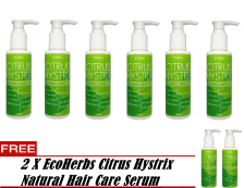 *Buy 6 FREE 2* EcoHerbs Citrus Hystrix Hair Care Serum (Super Savers) For Dandruff, Oily/Itchy/Dry/Flaky Scalp, Lice Problems