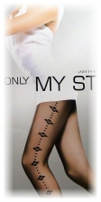 Fashion Pantyhose Quality Soft Just Only My Style With Side Link Four Square Design 10D