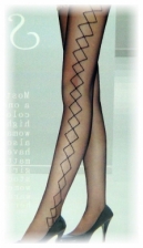 Fashion Pantyhose With Sexy Side Square Design