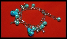 Fashion Dolphin Blue Pearl & Crystal Shape Bracelets