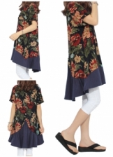 Fashion Flax Commoner Retro Floral Design Dress