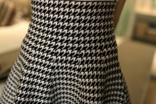 Trendy Retro Design High Waist Flare Skirt
