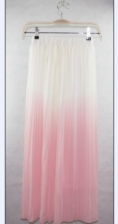 Fashion Gradient Color Pleated Chiffon Skirt