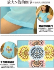 Fashion Flower Embroidery Chiffon Tunic Dress