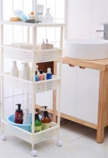 Multi Function Rolling Basket Cart Storage for Kitchen Home Bathroom