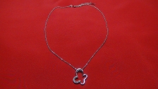 Fashion Silver Butterfly Crystal Shape Necklace