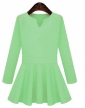 Fashionable Trendy Basic Lady Flare Mini Dress