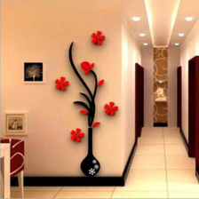 House/ Office 3D Sticker Wall Decoration (Flower with Vase) (S)
