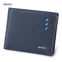 BOGESI MEN PU LEATHER RETRO STYLE WALLET (BLACK)