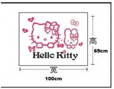 Hello Kitty & Friends 3D wall Sticker Acrylic Material (Pink) (M)